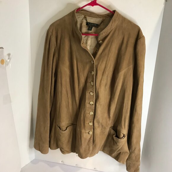 RALPH LAUREN SUEDE WOMENS COAT SIZE 2X - Picture 1 of 8